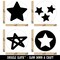 Stars Curved Doodle Scatter Circle Rubber Stamp Set for Stamping Crafting Planners